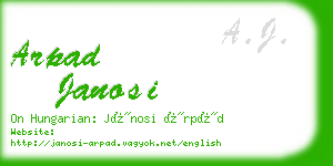 arpad janosi business card
